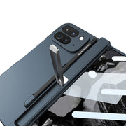For Google Pixel 9 Pro Fold GKK Integrated Magnetic Full Coverage Flip Phone Case, Included Pen(Silver)