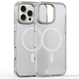 For iPhone 16 Pro Frosted Crystal Clear Lens Holder MagSafe Magnetic Phone Case(Transparent) - iPhone 16 Pro Cases by PMC TechLife | Online Shopping South Africa | PMC TechLife | Buy Now Pay Later Mobicred