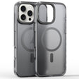 For iPhone 16 Pro Frosted Crystal Clear Lens Holder MagSafe Magnetic Phone Case(Transparent Grey) - iPhone 16 Pro Cases by PMC TechLife | Online Shopping South Africa | PMC TechLife | Buy Now Pay Later Mobicred
