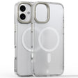 For iPhone 16 Frosted Crystal Clear Lens Holder MagSafe Magnetic Phone Case(Transparent) - iPhone 16 Cases by PMC TechLife | Online Shopping South Africa | PMC TechLife | Buy Now Pay Later Mobicred