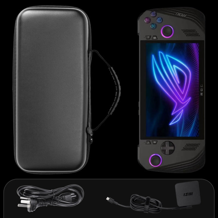 For ASUS ROG Ally X Game Console EVA Leather Pattern Handbag(Black)