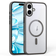 For iPhone 16 Ming Shield Series MagSafe Magnetic Phone Case(Grey)