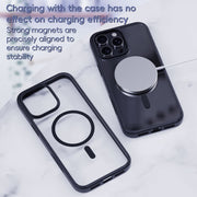 For iPhone 16 Plus Ming Shield Series MagSafe Magnetic Phone Case(Black)