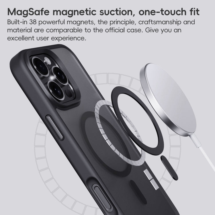 For iPhone 16 Pro Frosted MagSafe Magnetic Phone Case(Puprle)