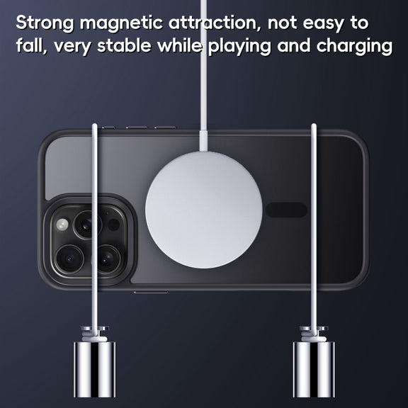 For iPhone 16 Pro Max Frosted MagSafe Magnetic Phone Case(Grey)