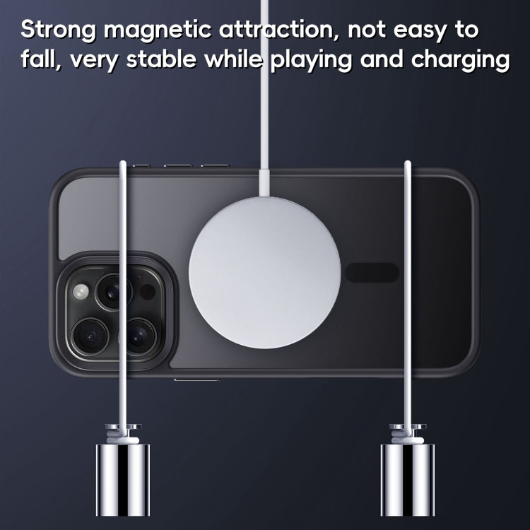 For iPhone 16 Plus Frosted MagSafe Magnetic Phone Case(White)