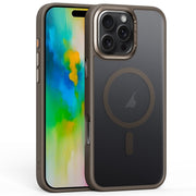 For iPhone 16 Pro Frosted MagSafe Magnetic Phone Case(Titanium Rose Gold)