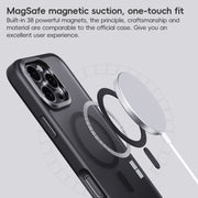 For iPhone 16 Plus Frosted MagSafe Magnetic Phone Case(Titanium Blue)