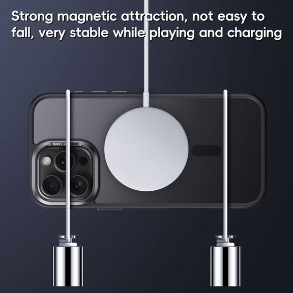 For iPhone 16 Pro Frosted MagSafe Magnetic Phone Case(Titanium Rose Gold)