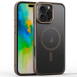 For iPhone 16 Pro Max Frosted Lens Holder MagSafe Magnetic Phone Case(Titanium Rose Gold) - iPhone 16 Pro Max Cases by PMC Jewellery | Online Shopping South Africa | PMC Jewellery | Buy Now Pay Later Mobicred