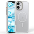 For iPhone 16 Plus Frosted Lens Holder MagSafe Magnetic Phone Case(White) - free shipping - PMC Jewellery - Order now!
