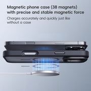 For iPhone 16 Pro Max Frosted Lens Holder MagSafe Magnetic Phone Case(Black)