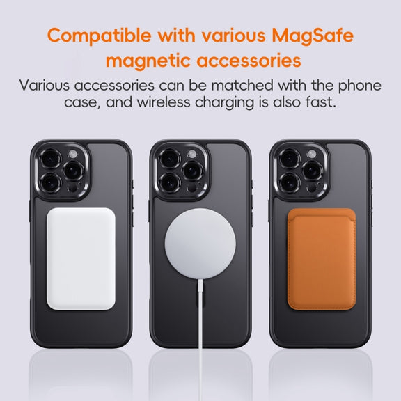 For iPhone 16 Plus Fine Hole Frosted MagSafe Magnetic Phone Case(Titanium Blue)