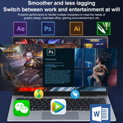 14 inch Windows 11 Laptop, 8GB+128GB, Gen 4th Intel Core i3 CPU, 180 Degree Rotation Axis(Silver)