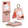 For Motorola Razr 50 GKK Integrated Magnetic Hinged Flip Case with Ring Holder(Pink) - free shipping - PMC Jewellery - Order now!