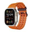 For Apple Watch Ultra 2 49mm Ocean Dual-Row Hole Silicone Watch Band(Orange) - free shipping - PMc TechLife - Order now!