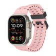 For Apple Watch Ultra 2 49mm Ocean Dual-Row Hole Silicone Watch Band(Vintage Rose) - free shipping - PMc TechLife - Order now!