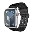 For Apple Watch Series 7 45mm Ocean Dual-Row Hole Silicone Watch Band(Black) - free shipping - PMc TechLife - Order now!