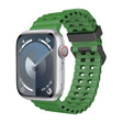 For Apple Watch Series 5 44mm Ocean Dual-Row Hole Silicone Watch Band(Alfalfa) - free shipping - PMc TechLife - Order now!