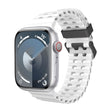 For Apple Watch Series 3 42mm Ocean Dual-Row Hole Silicone Watch Band(White) - free shipping - PMc TechLife - Order now!
