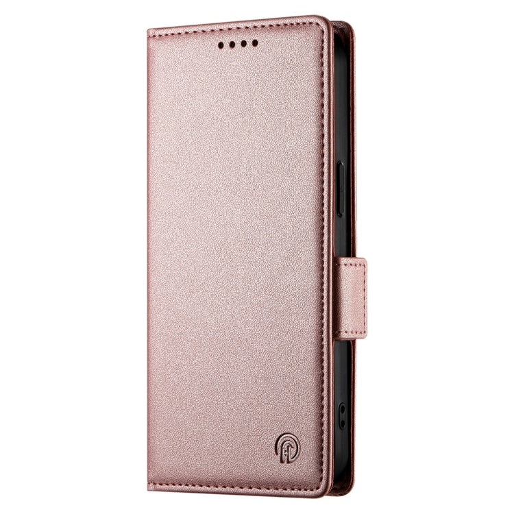 For Redmi K70 Ultra Side Buckle Magnetic Frosted Leather Phone Case(Rose Gold)