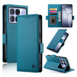 For Redmi K70 Ultra Side Buckle Magnetic Frosted Leather Phone Case(Blue) - free shipping - PMC Jewellery - Order now!