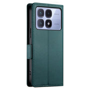 For Redmi K70 Ultra Side Buckle Magnetic Frosted Leather Phone Case(Dark Green)