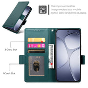 For Redmi K70 Ultra Side Buckle Magnetic Frosted Leather Phone Case(Dark Green)