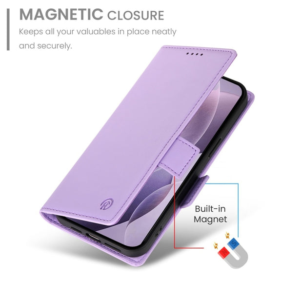 For Redmi K70 Ultra Side Buckle Magnetic Frosted Leather Phone Case(Purple)