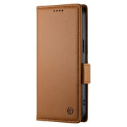 For Redmi K70 Ultra Side Buckle Magnetic Frosted Leather Phone Case(Brown)