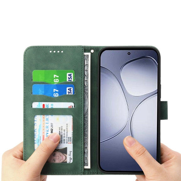 For Redmi K70 Ultra Dierfeng Dream Line TPU Hybrid PU Leather Phone Case(Green)