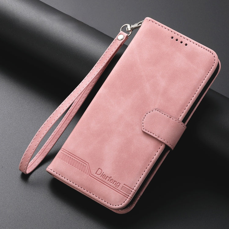 For Redmi K70 Ultra Dierfeng Dream Line TPU Hybrid PU Leather Phone Case(Pink) - Xiaomi Cases by PMC Jewellery | Online Shopping South Africa | PMC Jewellery | Buy Now Pay Later Mobicred