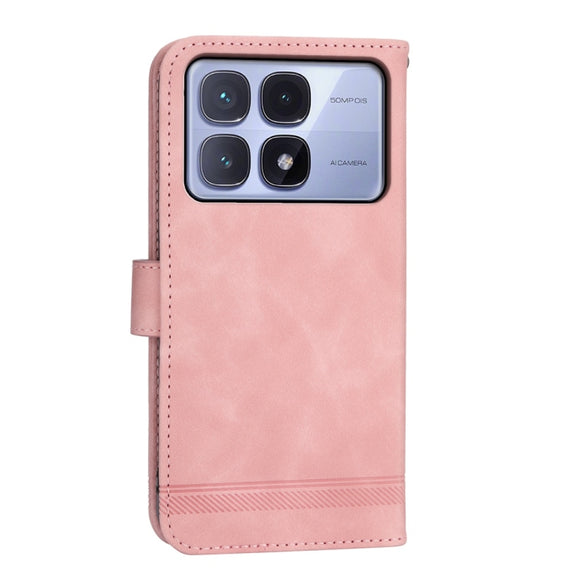 For Redmi K70 Ultra Dierfeng Dream Line TPU Hybrid PU Leather Phone Case(Pink)