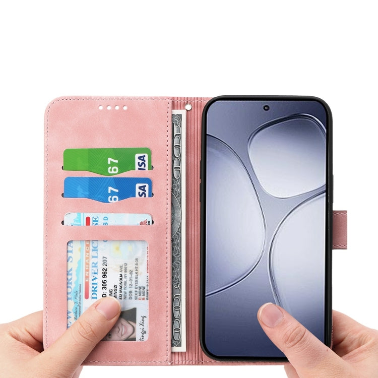 For Redmi K70 Ultra Dierfeng Dream Line TPU Hybrid PU Leather Phone Case(Pink) - Xiaomi Cases by PMC Jewellery | Online Shopping South Africa | PMC Jewellery | Buy Now Pay Later Mobicred