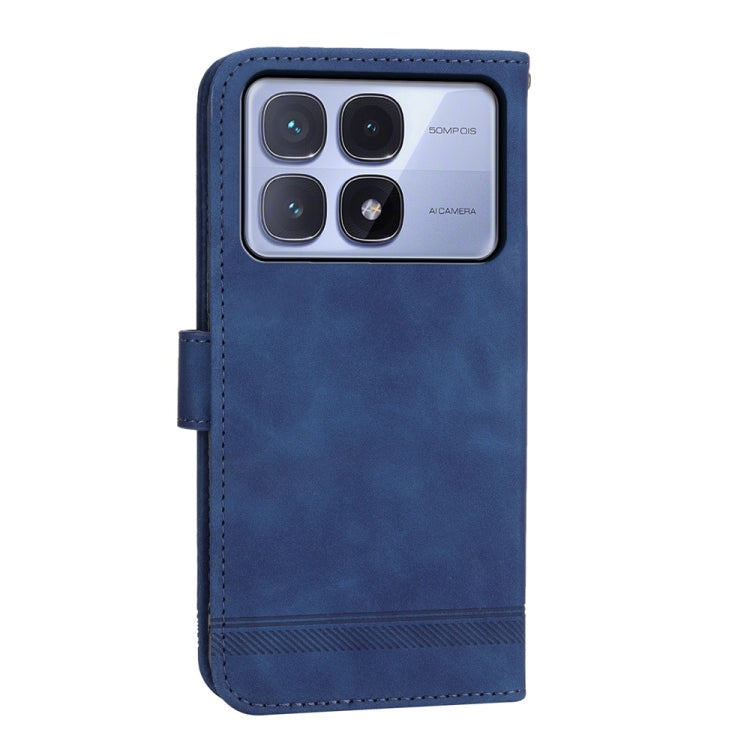 For Redmi K70 Ultra Dierfeng Dream Line TPU + PU Leather Phone Case(Blue)