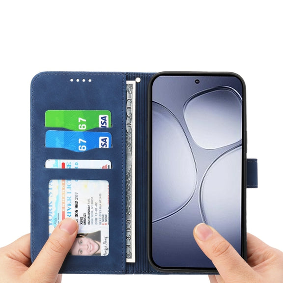 For Redmi K70 Ultra Dierfeng Dream Line TPU + PU Leather Phone Case(Blue)