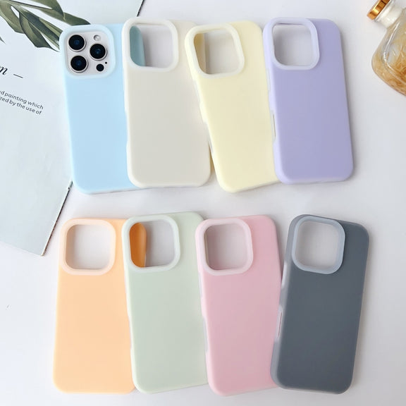 For iPhone 16 Pro PC Hybrid Liquid Silicone Jelly Phone Case(Orange)