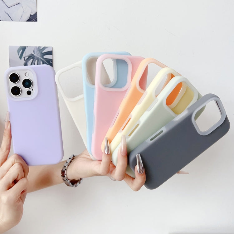 For iPhone 16 Pro PC Hybrid Liquid Silicone Jelly Phone Case(Orange)