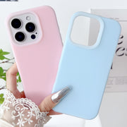 For iPhone 16 Pro PC Hybrid Liquid Silicone Jelly Phone Case(Orange)