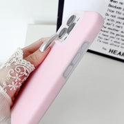 For iPhone 16 Plus PC Hybrid Liquid Silicone Jelly Phone Case(White)