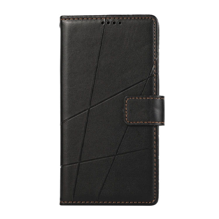 For Redmi K70 Ultra PU Genuine Leather Texture Embossed Line Phone Case(Black)