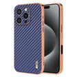 For iPhone 16 Pro Max AZNS Electroplated Edge Carbon Fiber Texture Phone Case(Blue) - iPhone 16 Pro Max Cases by AZNS | Online Shopping South Africa | PMC TechLife | Buy Now Pay Later Mobicred