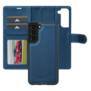 For Samsung Galaxy S22+ 5G LC.IMEEKE L2 Series Detachable Magsafe PU Phone Case with Lanyard(Blue)