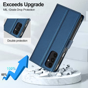 For Samsung Galaxy S22+ 5G LC.IMEEKE L2 Series Detachable Magsafe PU Phone Case with Lanyard(Blue)