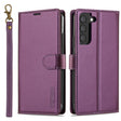For Samsung Galaxy S22+ 5G LC.IMEEKE L2 Series Detachable Magsafe PU Phone Case with Lanyard(Purple) - Galaxy S22+ 5G Cases by LC.IMEEKE | Online Shopping South Africa | PMC TechLife | Buy Now Pay Later Mobicred