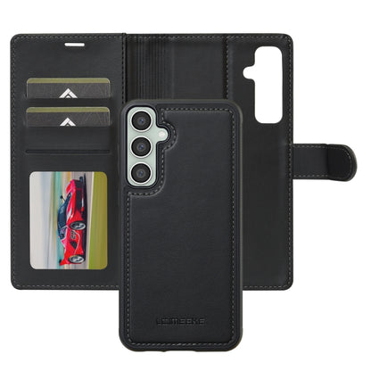 For Samsung Galaxy S24 FE 5G LC.IMEEKE L2 Series Detachable Magsafe PU Phone Case with Lanyard(Black) - free shipping - PMC Jewellery - Order now!