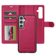 For Samsung Galaxy S24 FE 5G LC.IMEEKE L2 Series Detachable Magsafe PU Phone Case with Lanyard(Red)