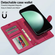 For Samsung Galaxy S24 FE 5G LC.IMEEKE L2 Series Detachable Magsafe PU Phone Case with Lanyard(Red)