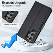 For Samsung Galaxy S24 Ultra 5G LC.IMEEKE L2 Series Detachable Magsafe PU Phone Case with Lanyard(Black)