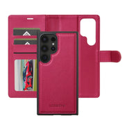For Samsung Galaxy S24 Ultra 5G LC.IMEEKE L2 Series Detachable Magsafe PU Phone Case with Lanyard(Red)